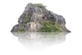 Panorama island, hill, mountain isolated on a white background