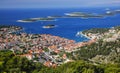 Panorama of island Hvar Royalty Free Stock Photo