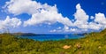 Panorama of island Praslin, Seychelles Royalty Free Stock Photo