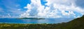 Panorama of island Praslin at Seychelles Royalty Free Stock Photo