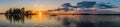 Panorama of Island and Sunset Royalty Free Stock Photo