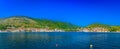 Panorama of Island Vis, Adriatic Coast. Royalty Free Stock Photo