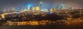 Panorama of Istanbul and Bosporus at night Royalty Free Stock Photo