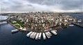 Panorama of Istanbul, European part of the city. city on the Bosphorus aerial view Royalty Free Stock Photo