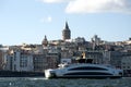 Panorama istanbul with steamship