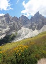 Italian alps in the Dolomites mountain group in Northern Italy