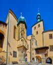 The Chapel and tower in courtyard of Italian Court Palace, Kutna Hora, Czech Republic