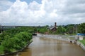 Panorama at the James River, Richmond, the Capital City of Virginia Royalty Free Stock Photo