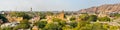 Panorama of Jantar Mantar, a collection of architectural astronomical instruments in Jaipur - Rajasthan, India Royalty Free Stock Photo