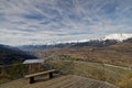 Panorama of the Jausses from the Balcony of the Sky, Nax. Sion Valley, Canton of Valais, Switzerland Royalty Free Stock Photo