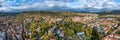 Panorama of Jena in Thuringia on an autumnal October day, Royalty Free Stock Photo