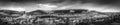 Panorama of Jena, Thuringia in black and white Royalty Free Stock Photo