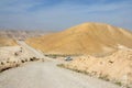 Panorama of Judean desert near Wadi Murabba`at,Israel