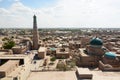 Panorama from Juma minaret. Itchan Kala. Khiva. Uzbekistan