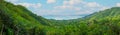 Panorama of Ka\'a\'awa Valley on Oahu\'s windward coast in Hawaii