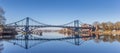 Panorama of the Kaiser Wilhelm bridge over the Ems-Jade-Kanal in Wilhelmshaven