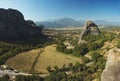 Panorama of Kalampaka from rock monastery,Meteora