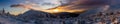 Panorama of the Karkonosze. Sunrise in the Karkonosze Royalty Free Stock Photo