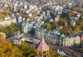 Panorama of Karlovy Vary,Czech republic