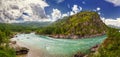 Panorama of Katun river in Chemal