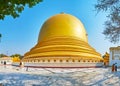 Panorama of Kaunghmudaw Pagoda, Sagaing, Myanmar