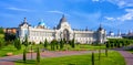 Panorama of Kazan in summer, Tatarstan, Russia. Scenic view of beautiful Farmers Palace