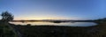 Panorama of Kenmare Bay Sunset, Kerry, Ireland Royalty Free Stock Photo