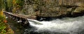 Panorama of Kennisis Log Chute in Ontario, Canada Royalty Free Stock Photo