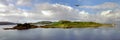 Panorama of Kerrera Island from Oban Ferry Scotland Royalty Free Stock Photo