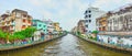 Panorama of Khlong Maha Nak, Bangkok, Thailand