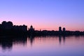 Panorama of Kiev in the area of obolonskaya embankment