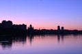 Panorama of Kiev in the area of obolonskaya embankment