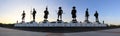 Panorama of 7 king of thailand memorial statue at Ratchaphakdi Park