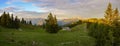 panorama of Kohler Alm mountain hut near Inzell