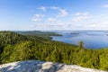 Panorama of Koli national park and Pielinen lake in Finland Royalty Free Stock Photo