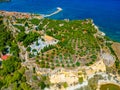 Panorama of Koroni castle in Greece