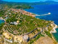 Panorama of Koroni castle in Greece