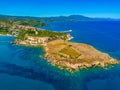 Panorama of Koroni castle in Greece Royalty Free Stock Photo