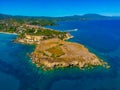 Panorama of Koroni castle in Greece