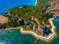 Panorama of Koroni castle in Greece