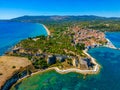 Panorama of Koroni castle in Greece