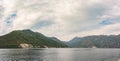 Panorama at the Kotor bay, near Perast, Montenegro. Royalty Free Stock Photo