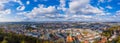 Panorama of Krakow from Podgorze district view Royalty Free Stock Photo
