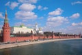 Panorama of Kremlin embankment Royalty Free Stock Photo