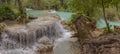 Panorama of Kuang Si waterfall