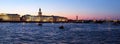 Panorama of Kunstkamera and Neva, Saint Petersburg Royalty Free Stock Photo