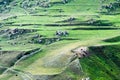 Panorama of the Kurtatinsky gorge in the mountains of the North Caucasus. Republic of North Ossetia - Alania