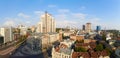 Panorama of kyiv city center, business cityscape of Kiev, Ukraine. Old and modern architecture in capital city of