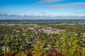 Panorama of La Crosse, Wisconsin from Grandad Bluff Park Royalty Free Stock Photo