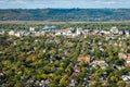 Panorama of La Crosse, Wisconsin from Grandad Bluff Park Royalty Free Stock Photo